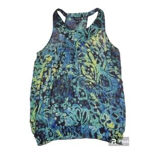 Lane Bryant batik sheer racer back tunic top size 20